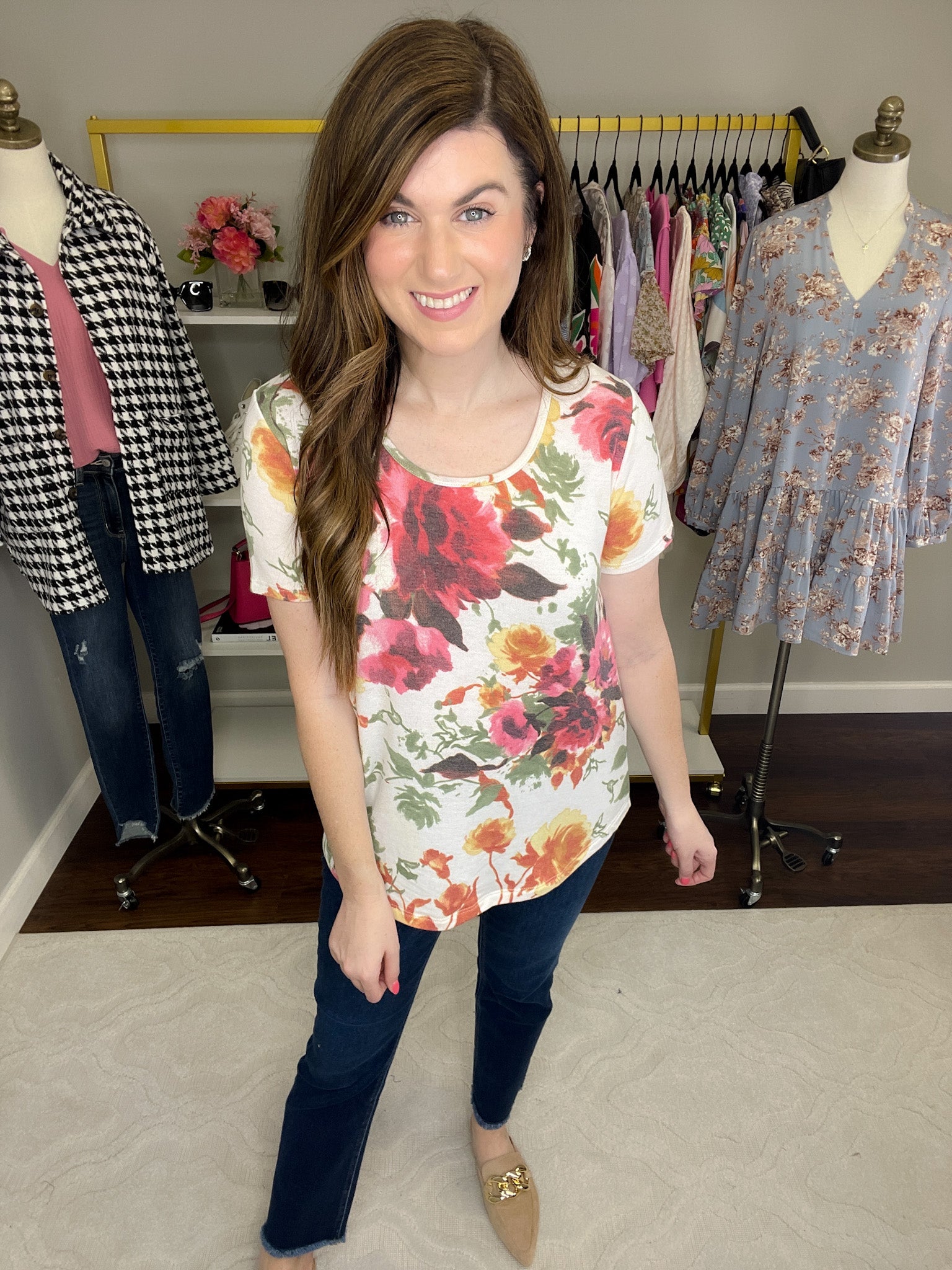 SALE! *BIRTHDAY DOORBUSTER* Julissa Floral Tee *Final Sale*