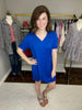 *BIRTHDAY DOORBUSTER* Twist Dress in Royal and Sage