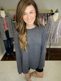 Winston Slub Long Sleeve Tee in Black