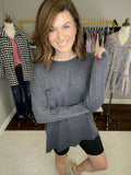 Winston Slub Long Sleeve Tee in Black