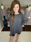 Winston Slub Long Sleeve Tee in Black