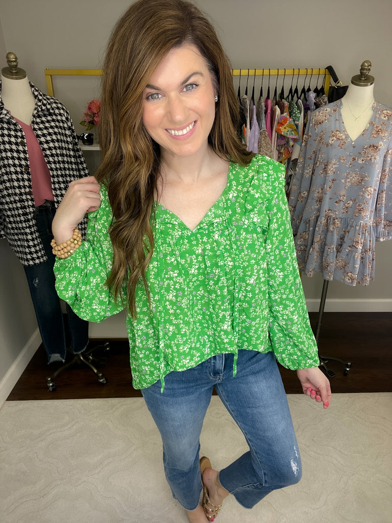 Don't Miss a Beat Top in Green