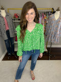 Don't Miss a Beat Top in Green