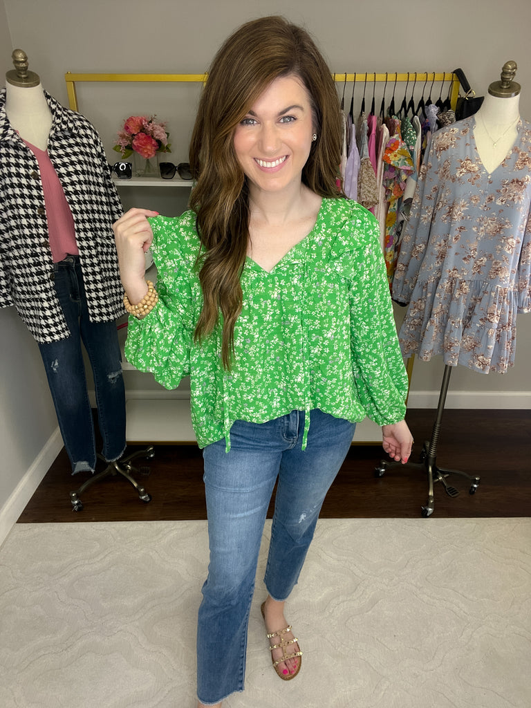 Don't Miss a Beat Top in Green