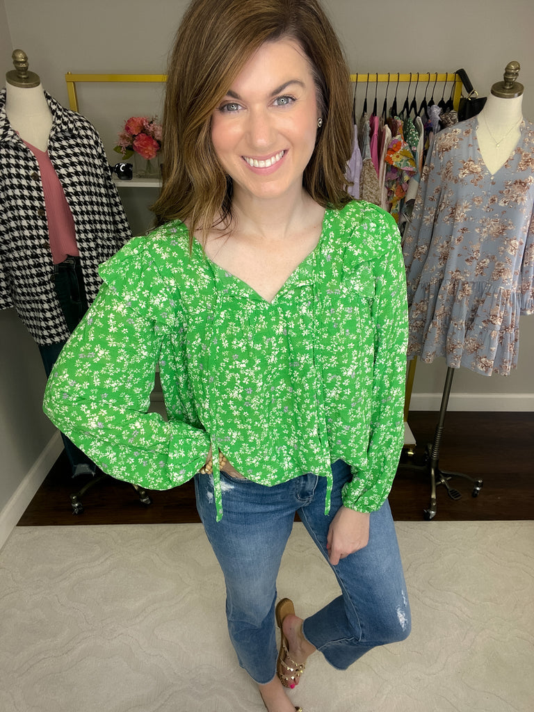 Don't Miss a Beat Top in Green