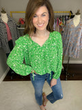 Don't Miss a Beat Top in Green