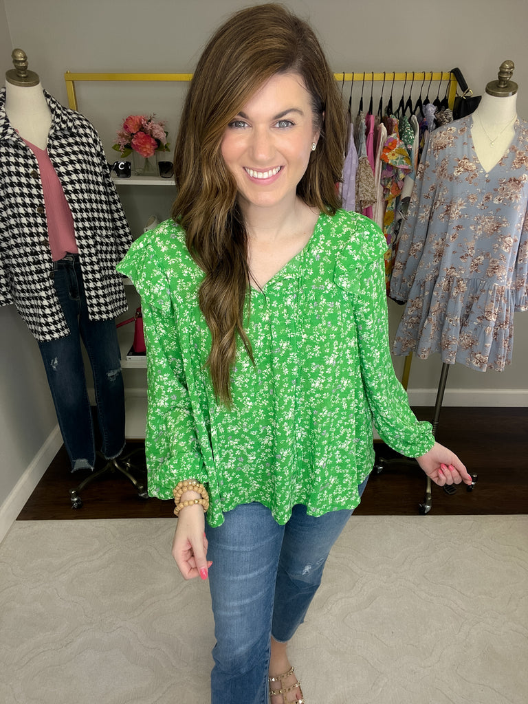 Don't Miss a Beat Top in Green