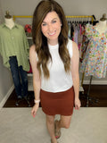 Country Club Days Skort in Rust