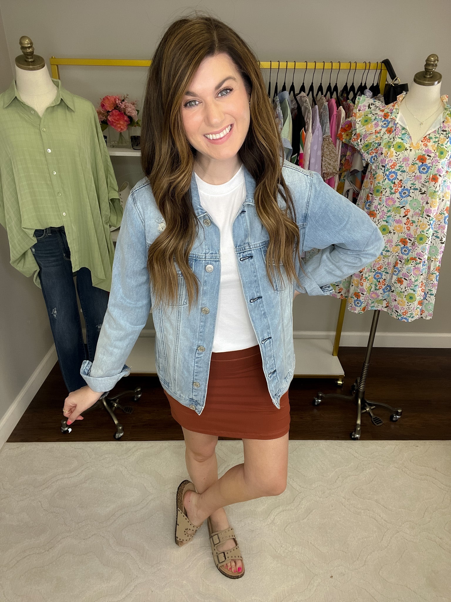 SALE! Country Club Days Skort in Rust *Final Sale*