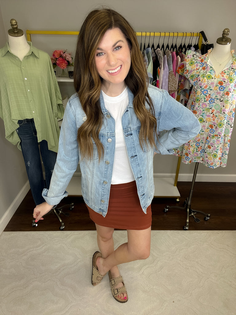 Country Club Days Skort in Rust
