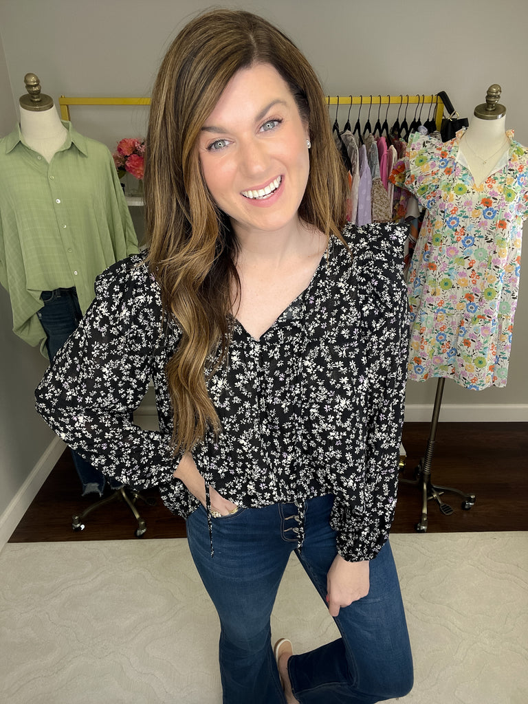 Don't Miss a Beat Top in Black