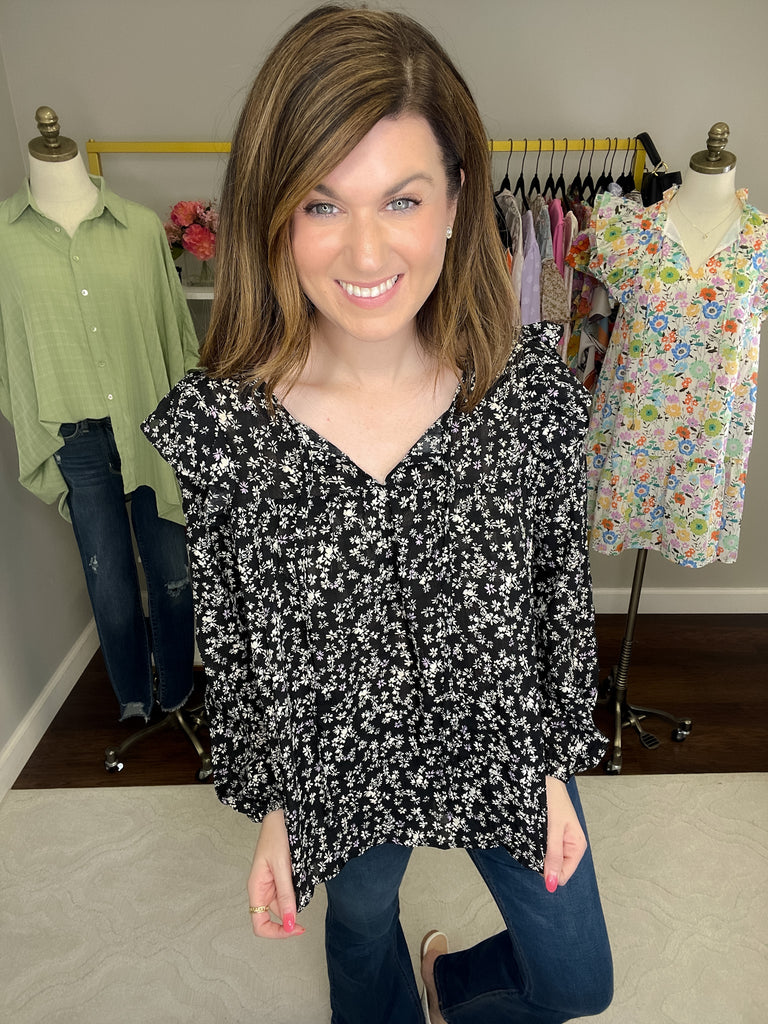 Don't Miss a Beat Top in Black
