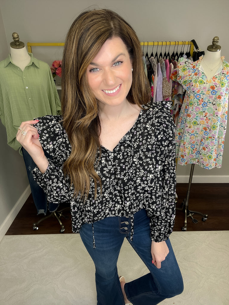 Don't Miss a Beat Top in Black