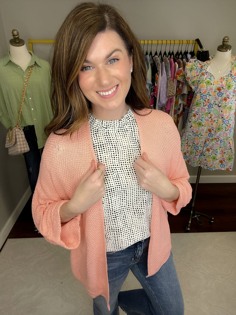 Charlotte Cardigan in Peach