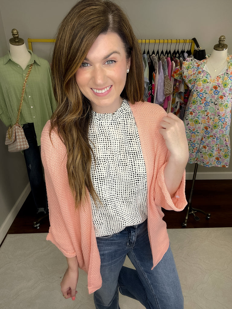 Charlotte Cardigan in Peach