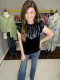 Sugar and Spice Faux Leather Top