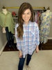 SALE! Spring Plaid Button Down in Blue *FINAL SALE*