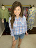 SALE! Spring Plaid Button Down in Blue