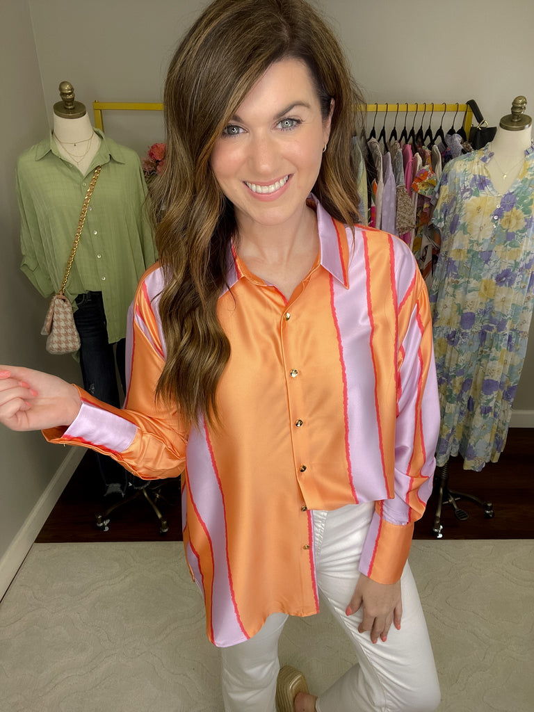 Creamsicle Button Down