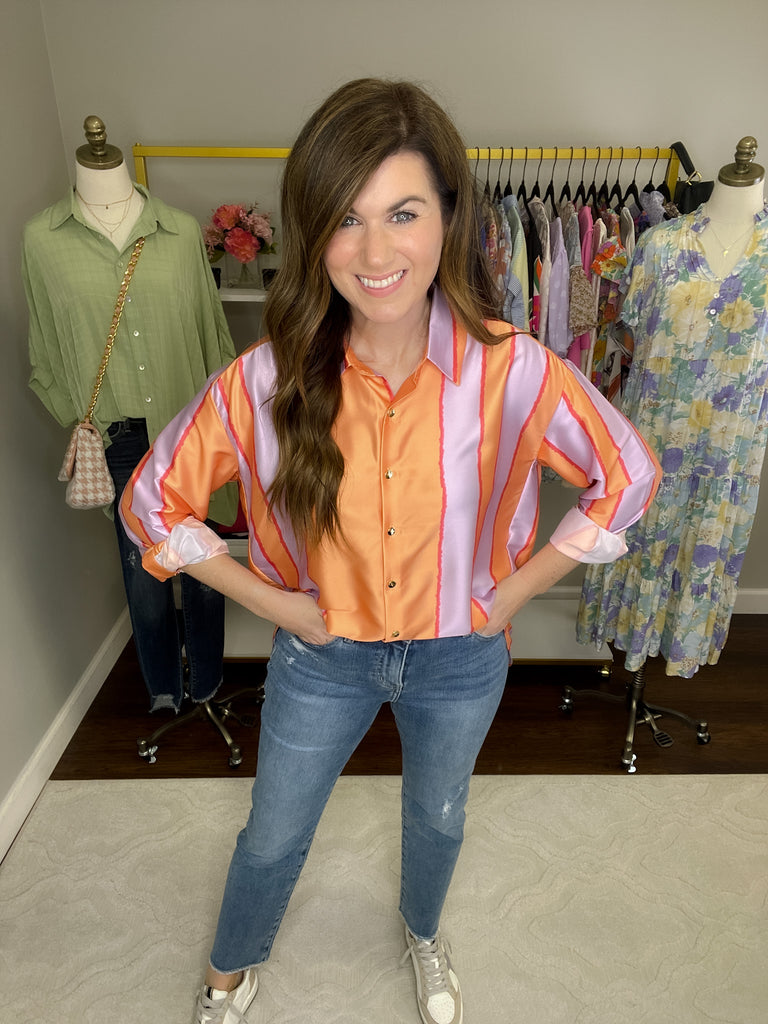 Creamsicle Button Down