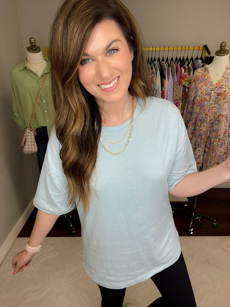 SALE! Hudson Tee in Dusty Mint