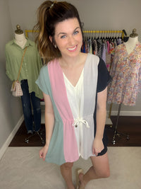 Ainsley Romper in Black Combo