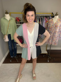 Ainsley Romper in Black Combo