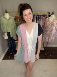 Ainsley Romper in Black Combo