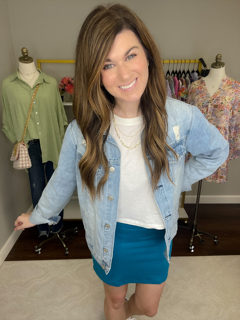 Country Club Days Skort in Ocean Blue