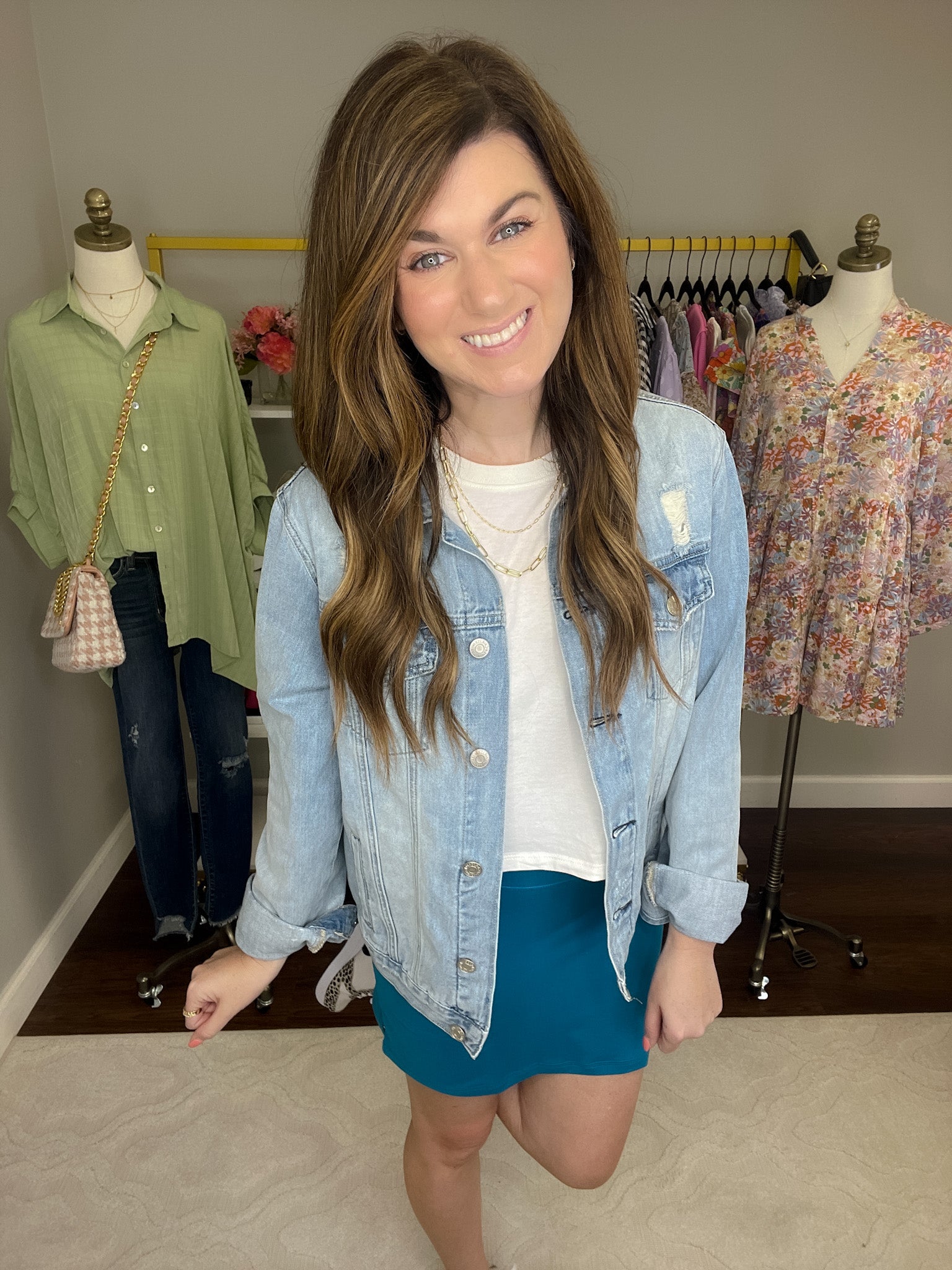 OCEAN BLISS DENIM SKORT main image 1