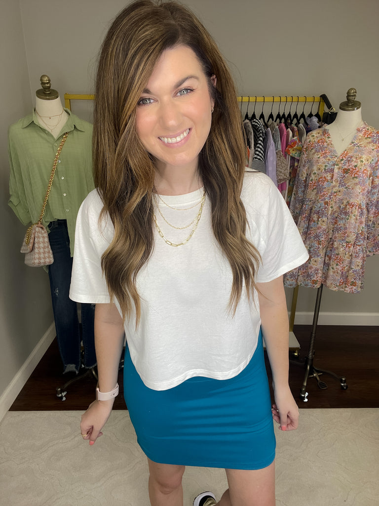 Country Club Days Skort in Ocean Blue
