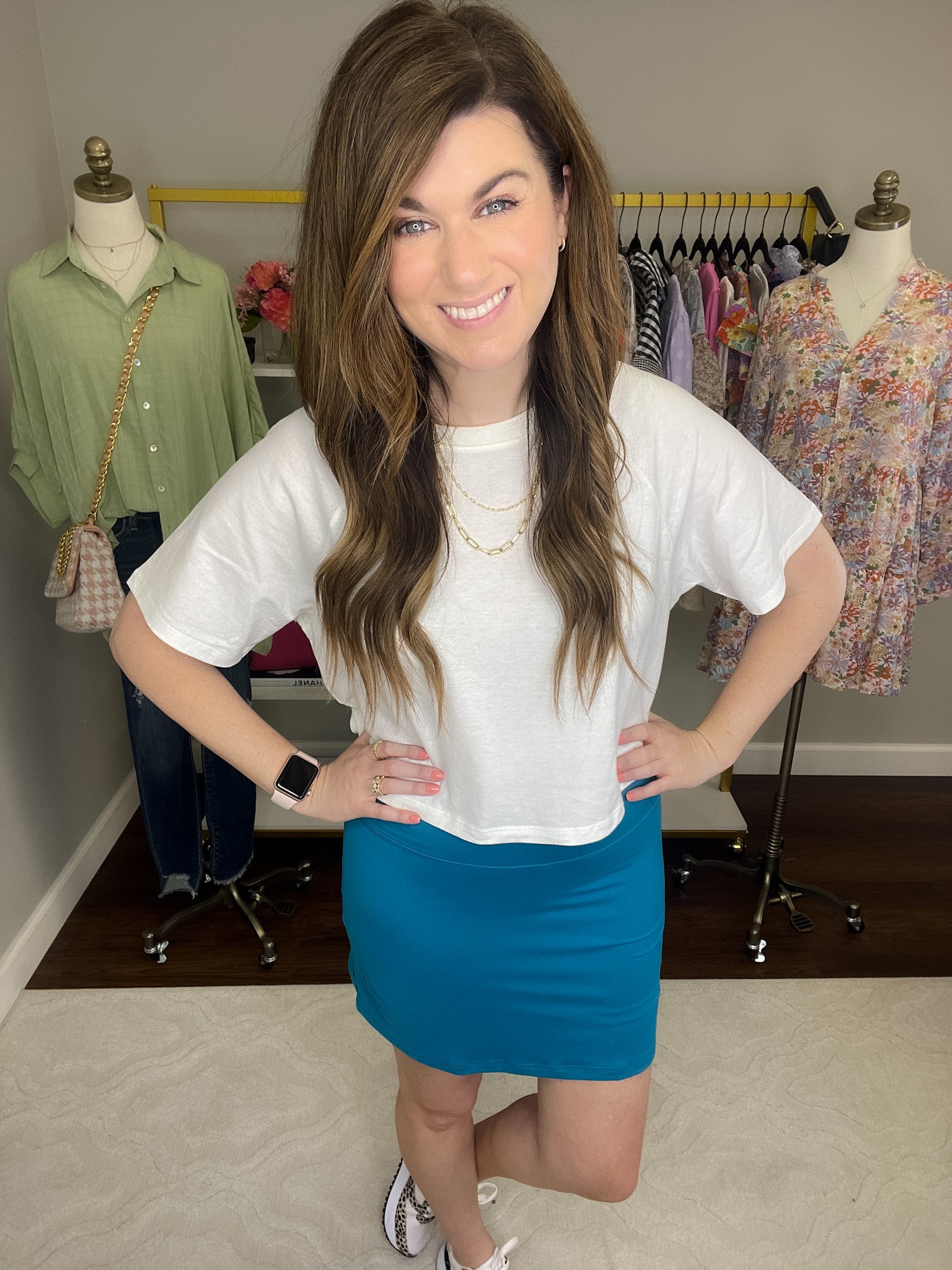 SALE! Country Club Days Skort in Ocean Blue *Final Sale*