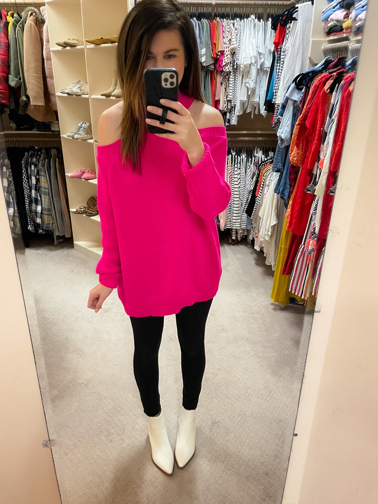 Sassy Shoulders Sweater
