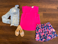 SALE! Holy Hibiscus Shorts in Royal *Final Sale*