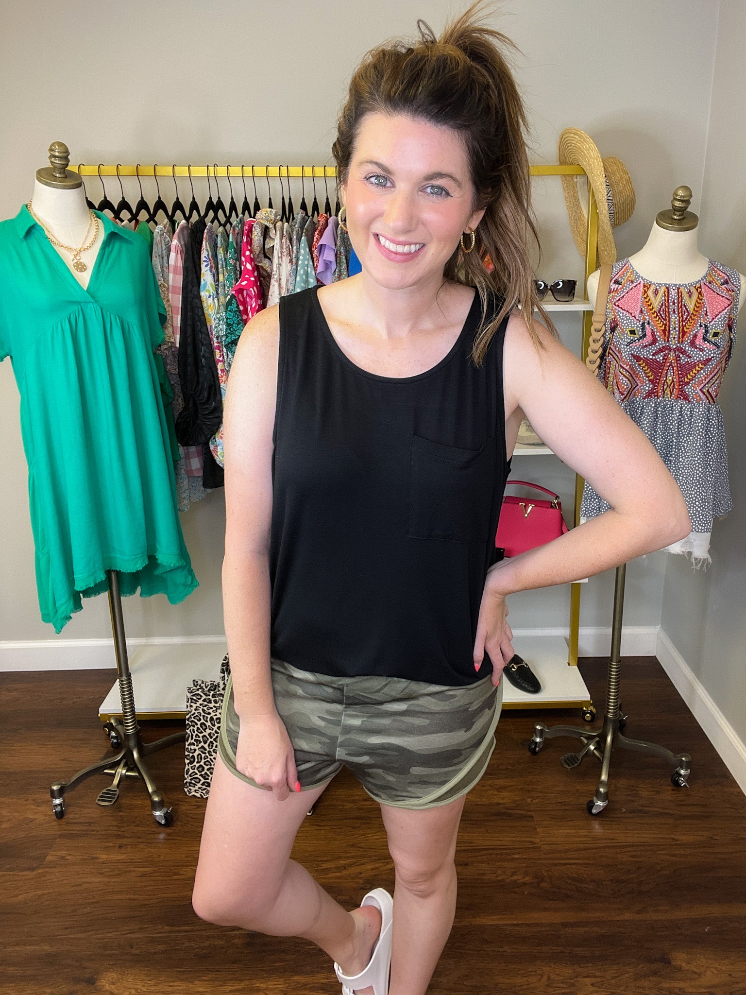 SALE! Babe Shorts in Green Camo *Final Sale*