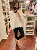 SALE! Ashlyn Peplum Top in White