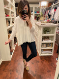 SALE! Ashlyn Peplum Top in White