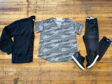 Pendleton Top in Charcoal