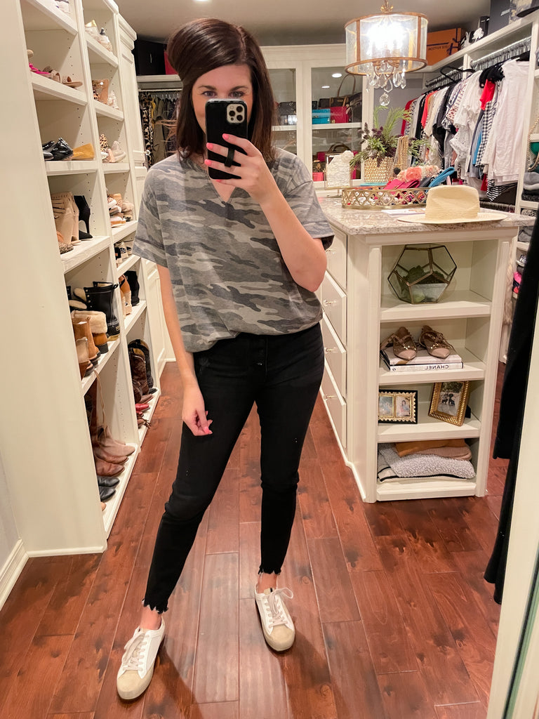 Pendleton Top in Charcoal