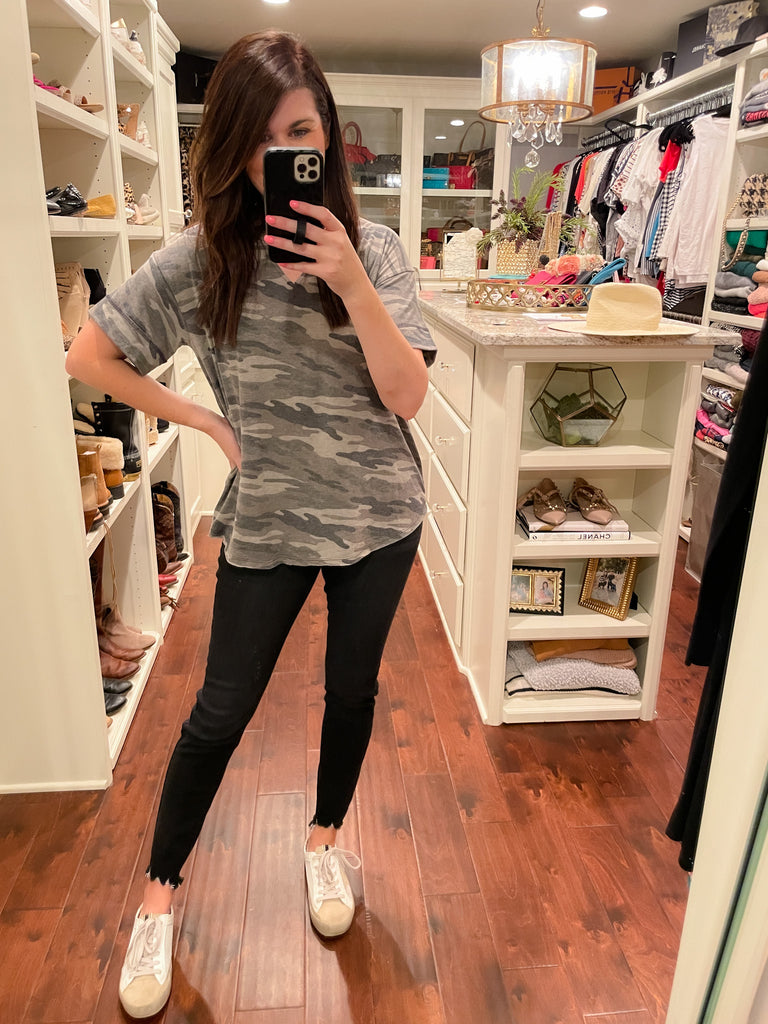 Pendleton Top in Charcoal