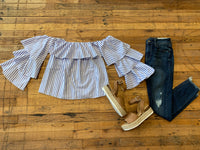 SALE! Ruffles and Rosé Top *Final Sale*