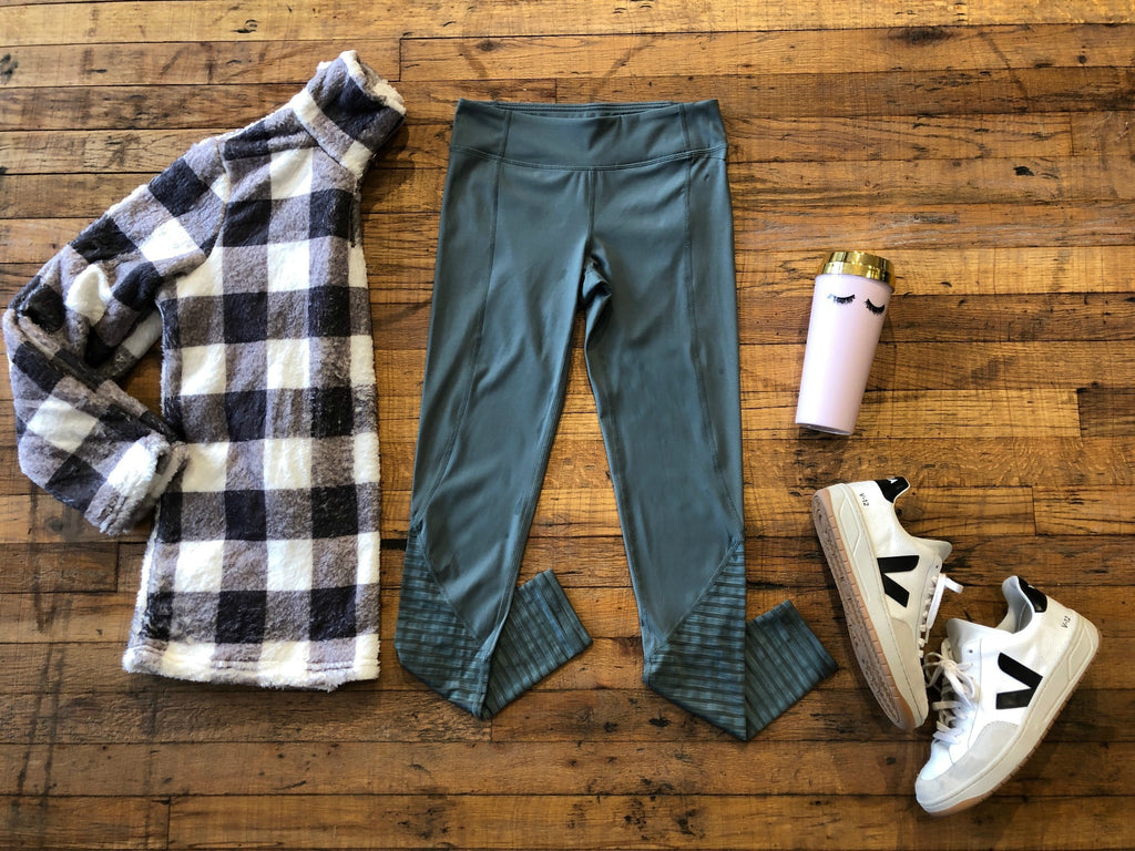 Burnout Leggings in Teal