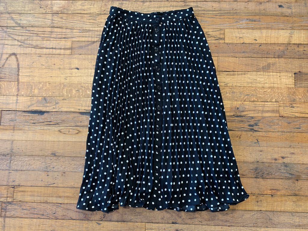 Piper Polka Dot Skirt in Black Belles and Whistles Boutique