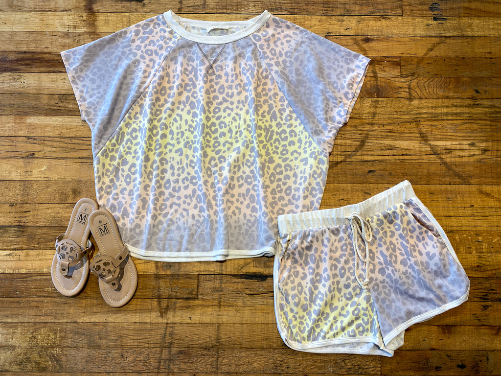 Sunset Ombre Leopard Shorts