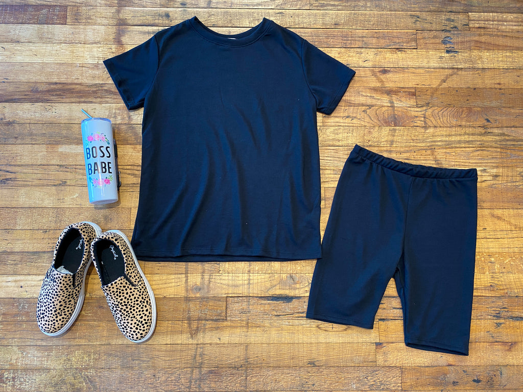 Ready, Set, Chic Tee in Black