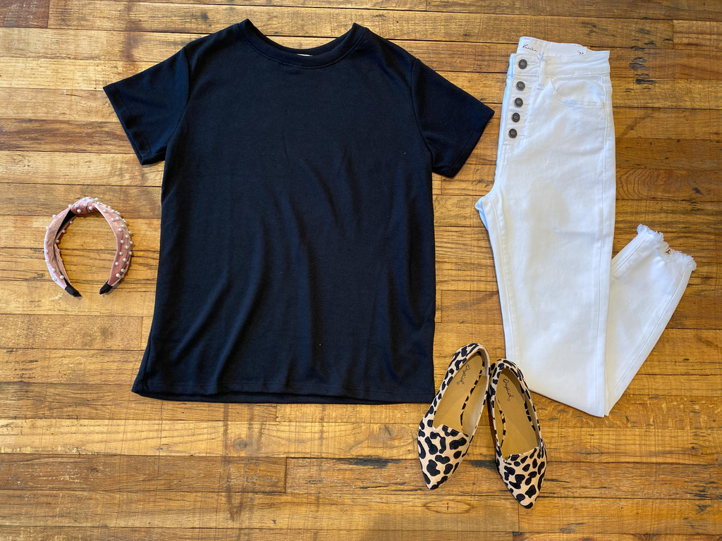 Ready, Set, Chic Tee in Black