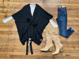 Upper East Side Belted Poncho Cardigan