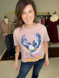 Long Live Rock 'N' Roll Cropped Tee in Rose