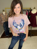 Long Live Rock 'N' Roll Cropped Tee in Rose