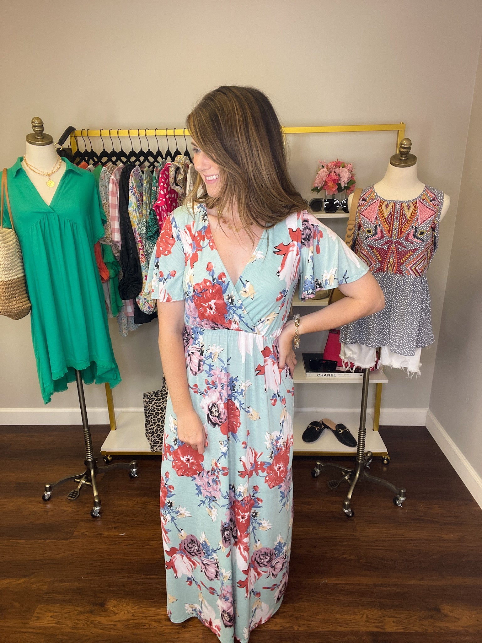 Libbie Maxi Dress in Sage